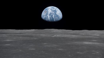 Jorda sett fra Månen. Kilde: NASA/JSC